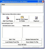 Make Multiple Replacements In Files Software screenshot